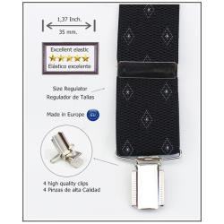 Tirantes De Vestir Negro Hombre 3877/35 01