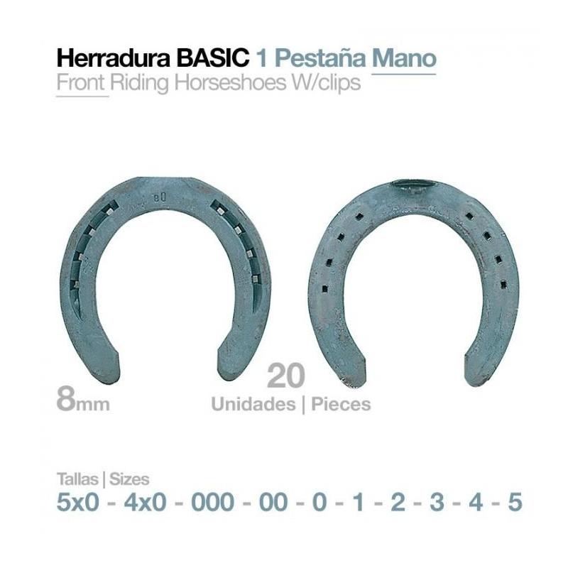 Herradura Basic 1 Pestaña Mano 20uds