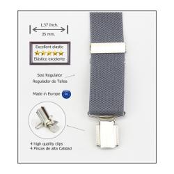 Tirantes De Vestir Gris Hombre 5015/35 04 (4 Pinzas Superior)