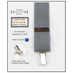 Tirantes De Vestir Gris Hombre 3128/35