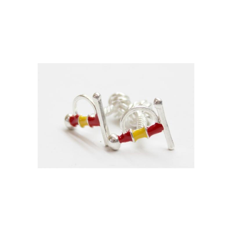 Gemelos Flamencos Rodio De Latón 680