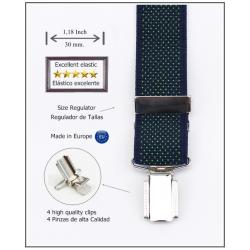 Tirantes De Vestir Azul Hombre 4815/30 06 (4 Pinzas Superior)