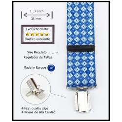 Tirantes De Vestir Celeste Hombre 3687/35