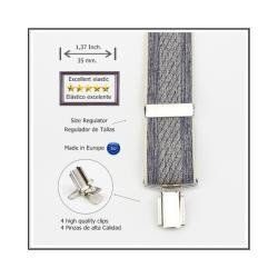 Tirantes De Vestir Azul Hombre 3422/35