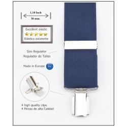 Tirantes De Vestir Azul Hombre 5015/30 02 (4 Pinza Superior)