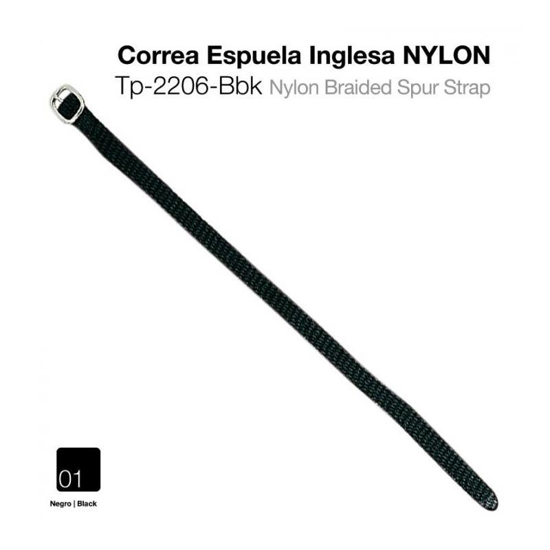  Correa Espuela Inglesa Nylon Tp-2206-bbk