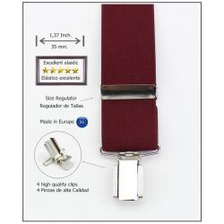 Tirantes De Vestir Lisos Hombre 5016/35 (3 Pinzas Superior)