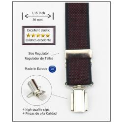 Tirantes De Vestir Gris Hombre 4815/30 29 (4 Pinzas Superior)
