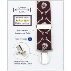 Tirantes De Vestir Burdeos Hombre 3040/35