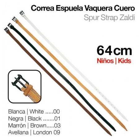  Correa Espuela Vaquera Cuero Niño 64cm