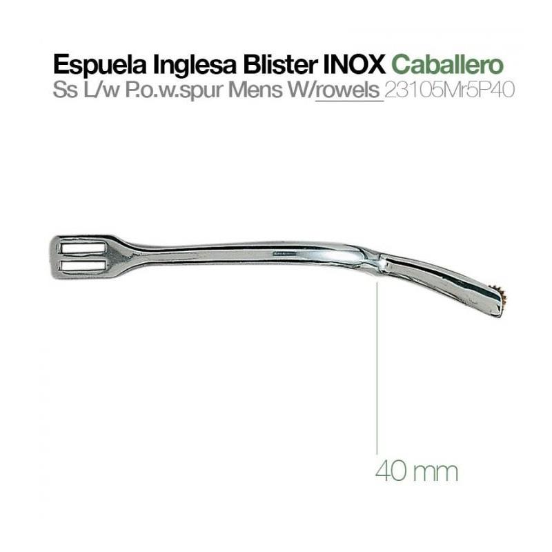  Espuela Inglesa Blister Inox Caballero 23105mr5p40