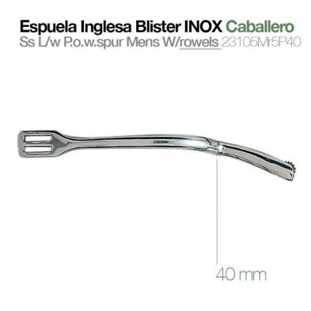 Espuela Inglesa Blister Inox Caballero 23105mr5p40
