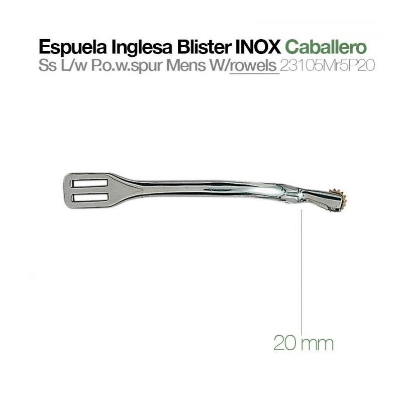  Espuela Inglesa Blister Inox Caballero 23105mr5p20