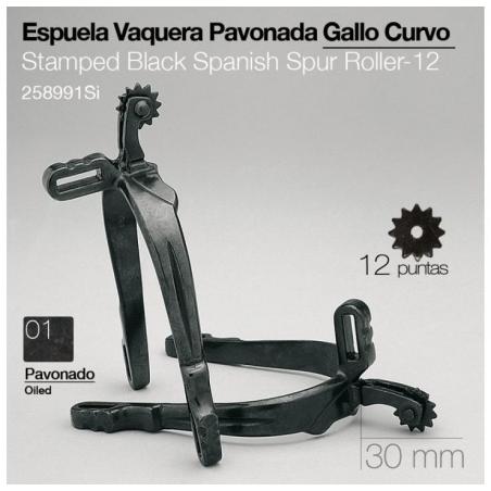  Espuela Vaquera Gallo Curvo Pavonado 258991si