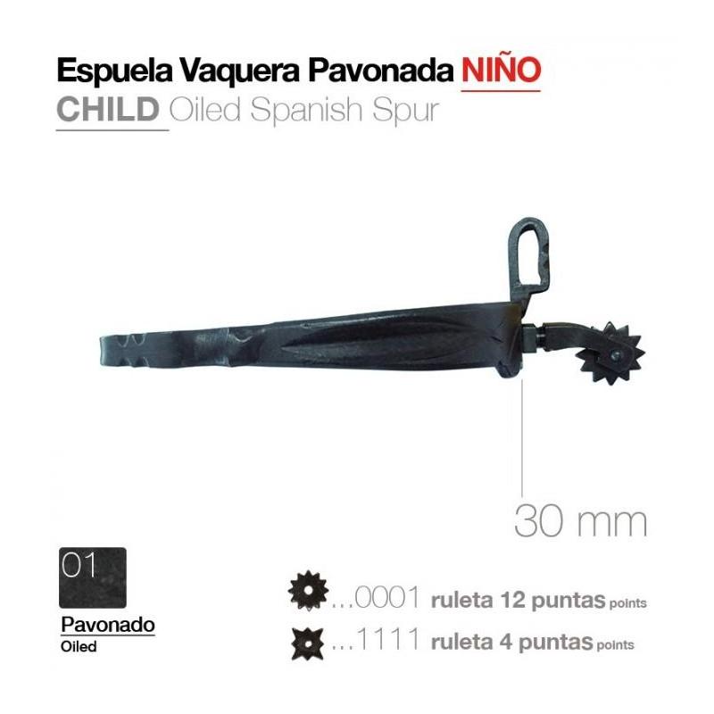  Espuela Vaquera Pavonado Niño