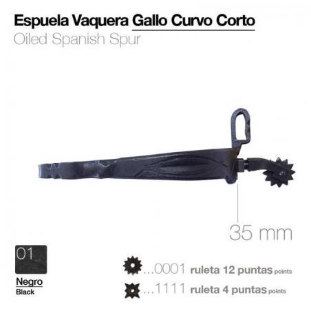 Espuela Vaquera Gallo Curvo Corto