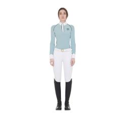 Polo Donna Slim Fit Da Concorso Con Inserti In Mesh