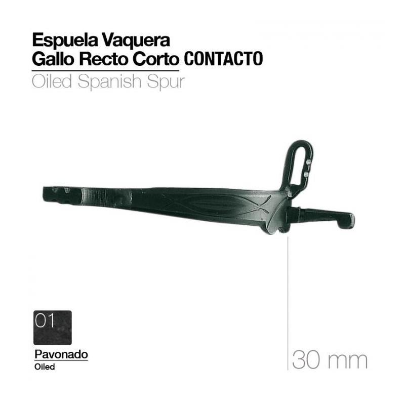  Espuela Vaquera Gallo Recto Corto Contacto