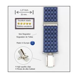 Tirantes De Vestir Azul Hombre 3924/35 05 Az