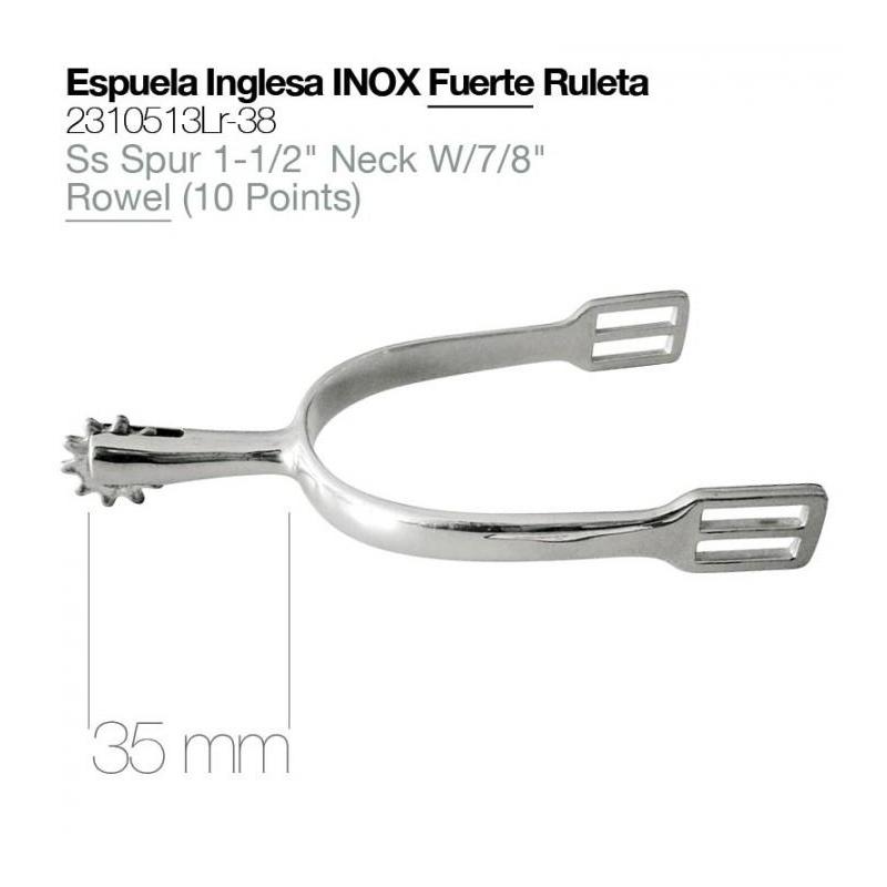  Espuela Inglesa Inox Fuerte Ruleta 2310513lr-38