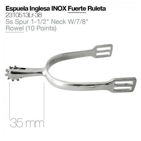 Espuela Inglesa Inox Fuerte Ruleta 2310513lr-38