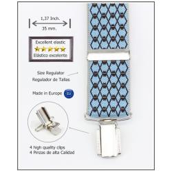 Tirantes De Vestir Celeste Hombre 3924/35 07 Ce