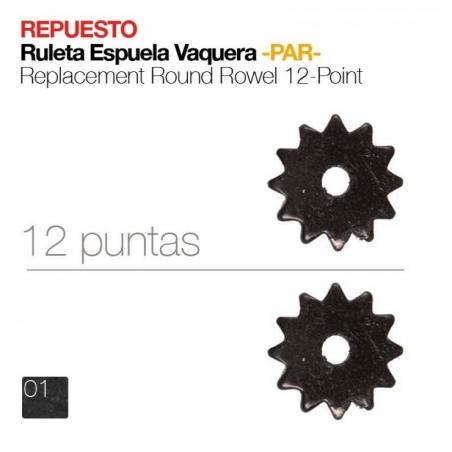  Espuela Repuesto Par Ruleta Vaquera 12 Puntas