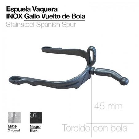 Espuela Vaquera Inox Gallo Vuelto De Bola
