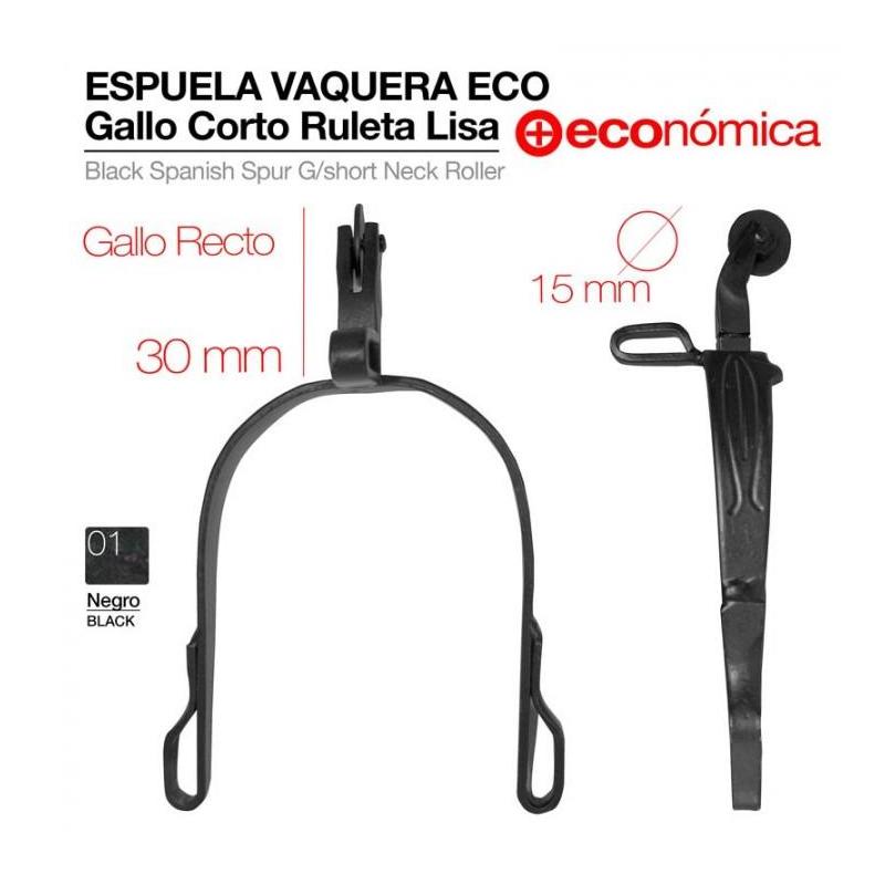 Espuela Vaquera Eco. Gallo Corto Ruleta Lisa