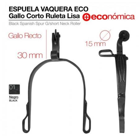  Espuela Vaquera Eco. Gallo Corto Ruleta Lisa