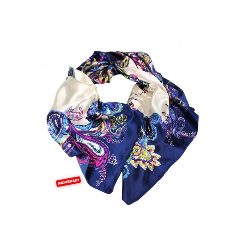 Pañuelo 90X90 Azul 600-816
