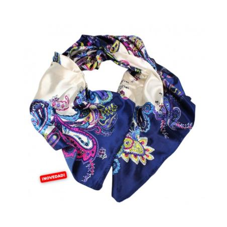 Pañuelo 90X90 Azul 600-816
