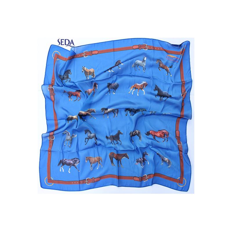 Pañuelo Flamenco Celeste Adulto 605-03 Seda