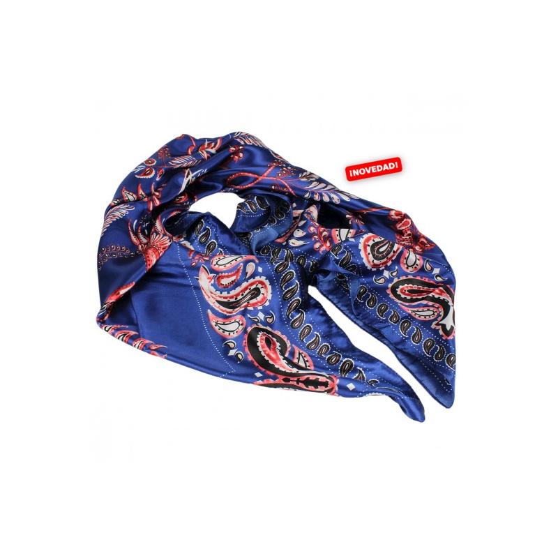 Pañuelo 90X90 Azul 600-850