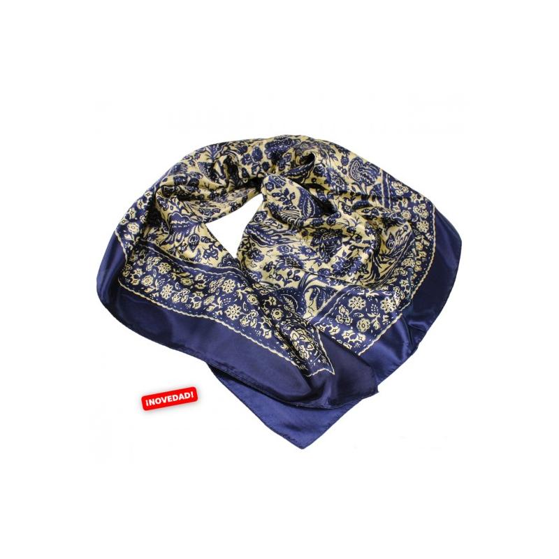 Pañuelo 90X90 Azul 600-859