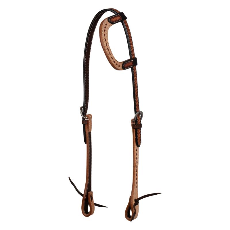 2 Tone One Ear Western Bridle