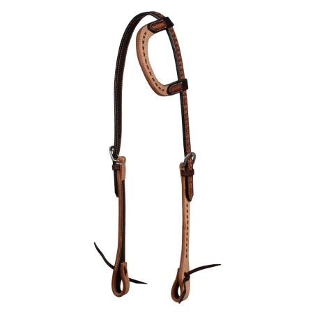 2 Tone One Ear Western Bridle