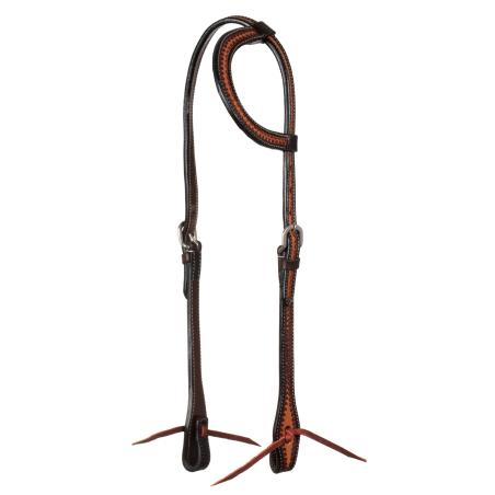 One Ear Western Bridle Snake Tooling