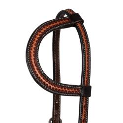 One Ear Western Bridle Snake Tooling