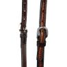 One Ear Western Bridle Snake Tooling