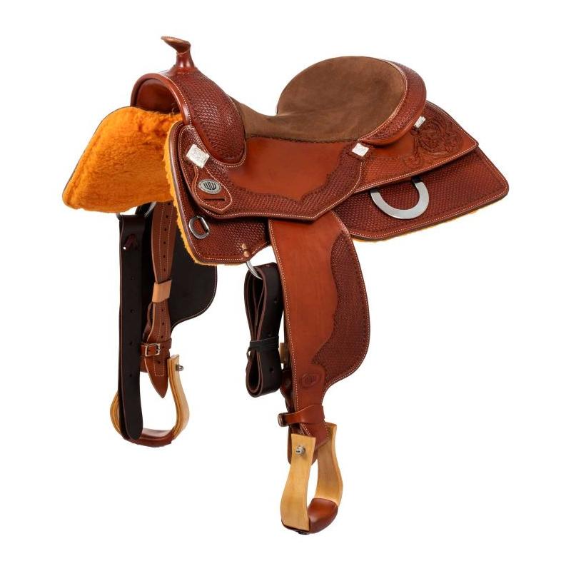 Selle poney cuir noir 15 pouces equip horse - Sport & Plein air