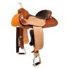 Sella Westwood Basic Barrel Mj, Cognac/Reverse Natural, Border Basket Tooling