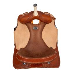 Sella Westwood Basic Barrel Mj, Cognac/Reverse Natural, Border Basket Tooling