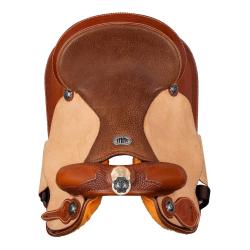 Sella Westwood Basic Barrel Mj, Cognac/Reverse Natural, Border Basket Tooling