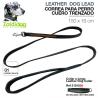 Perro Correa Cuero Trenzado 150Cm X 16Mm Dl010 Negro