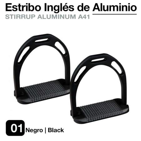 Estribo Inglés Aluminio Zaldi Negro