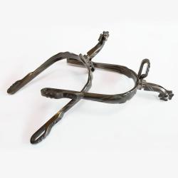 Espuela Vaquera Inox Envejecido Gallo Curvo