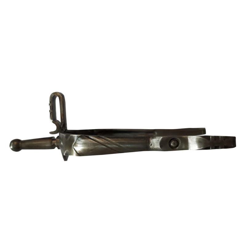 Espuela Vaquera Inox Envejecido Gallo Bola Recto