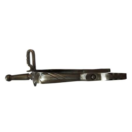 Espuela Vaquera Inox Envejecido Gallo Bola Recto