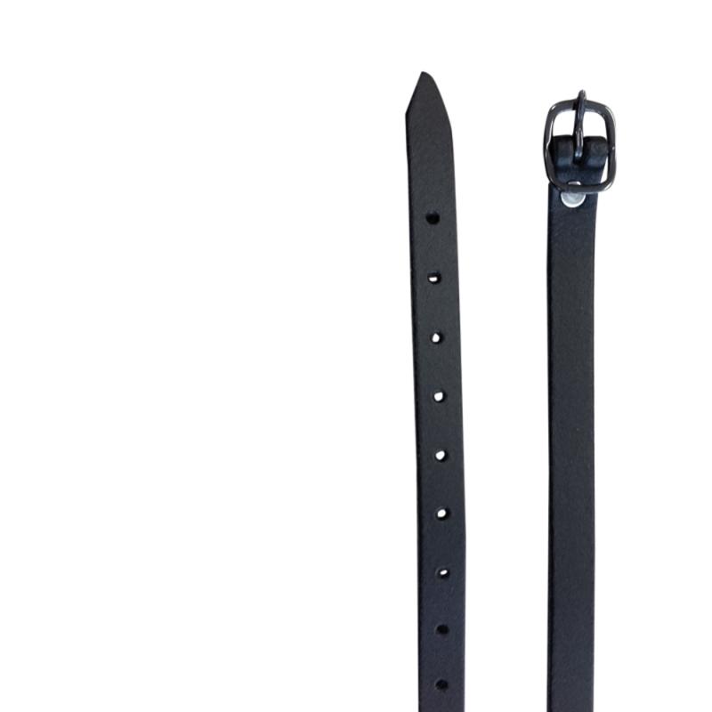 Correa Espuela Cuero Negro 2762-Z62 Hebilla Negra